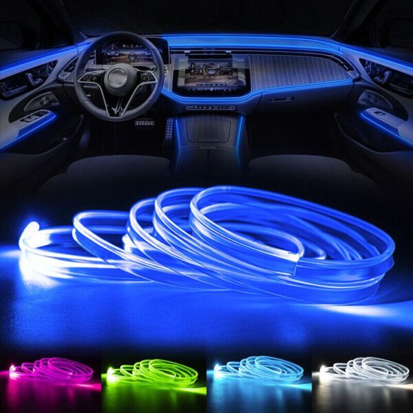 7 Color LED Car Interior Ambient Light | Remote Controlled - Atmosphere Lighting