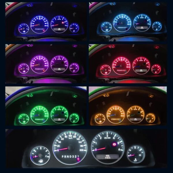 Police Red White And Blue Dashboard Flasher Light 12 LED